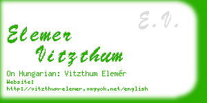 elemer vitzthum business card